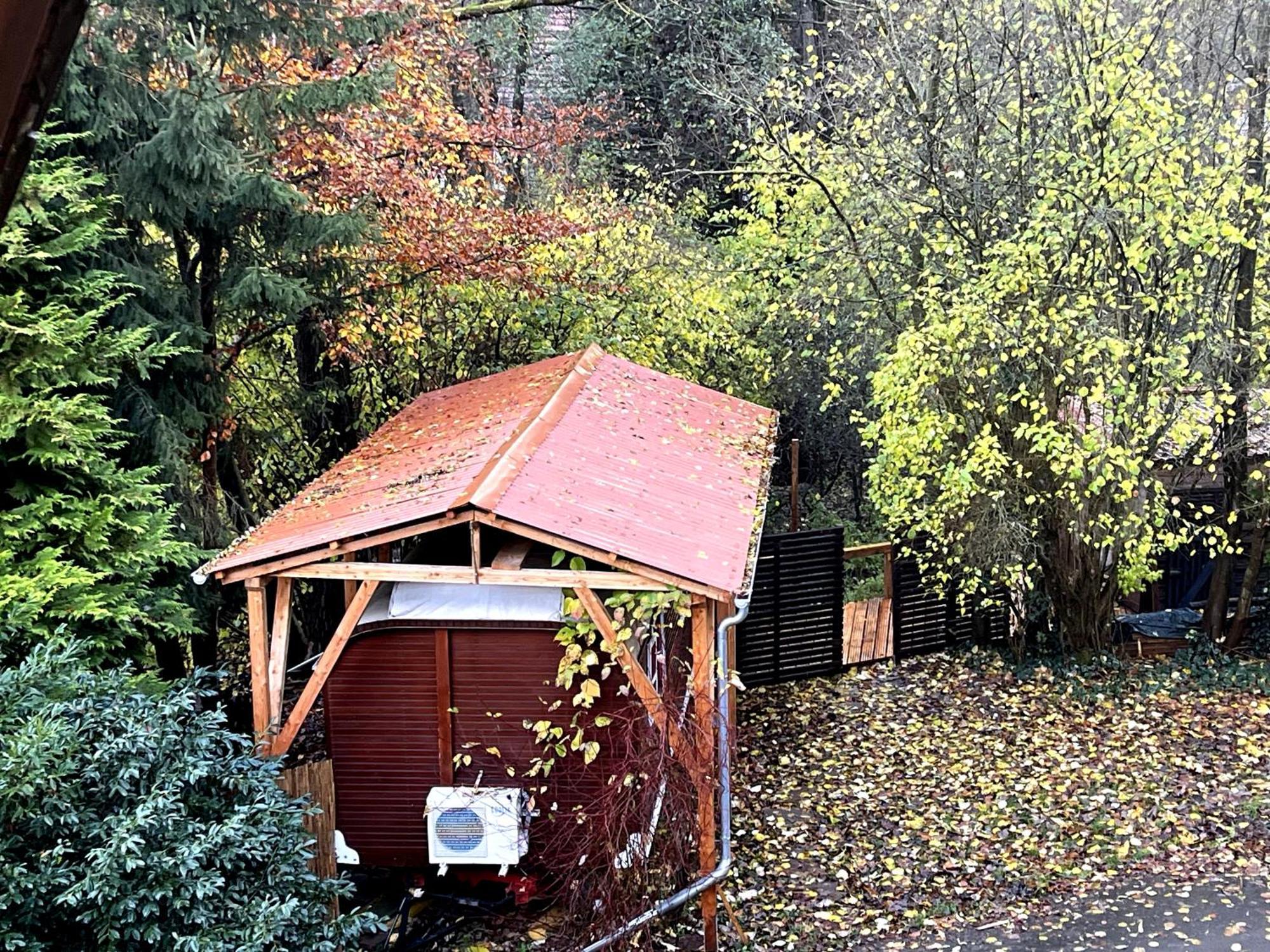 Historischer Zirkuswagen Mit Terrasse Und Blick Ins Gruene Witzenhausen Exterior foto